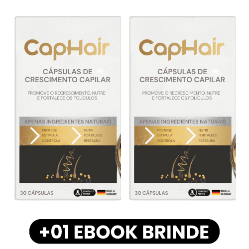 CapHair - Cápsulas para Queda de Cabelo - Mania das CoisasCapHair - Cápsulas para Queda de CabeloMania das Coisas