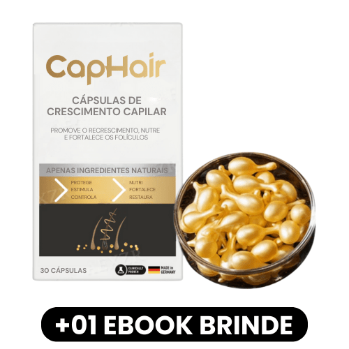 CapHair - Cápsulas para Queda de Cabelo - Mania das CoisasCapHair - Cápsulas para Queda de CabeloMania das Coisas